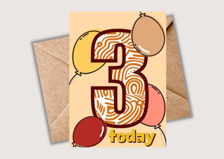 3 today Birthday card