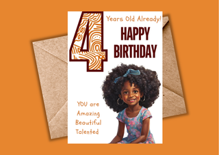 4th Birthday card