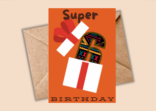 Super 6 Birthday card