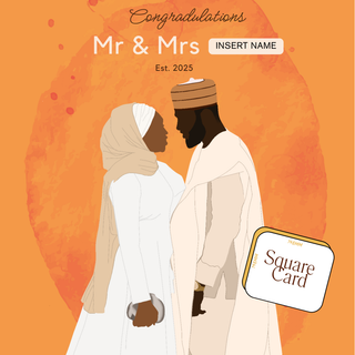 Congratulations Mr & Mrs Personalised Card