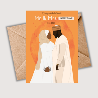 Congratulations Mr & Mrs Personalised Card