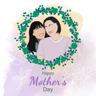 Happy Mother’s Day Floral Green Ring