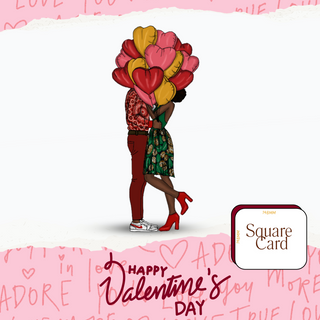 Happy Valentine's Day Balloons Black couple